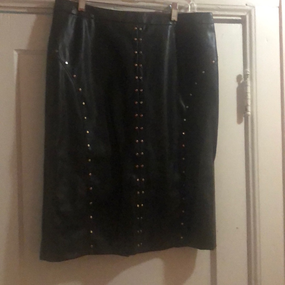 Black pleather skirt